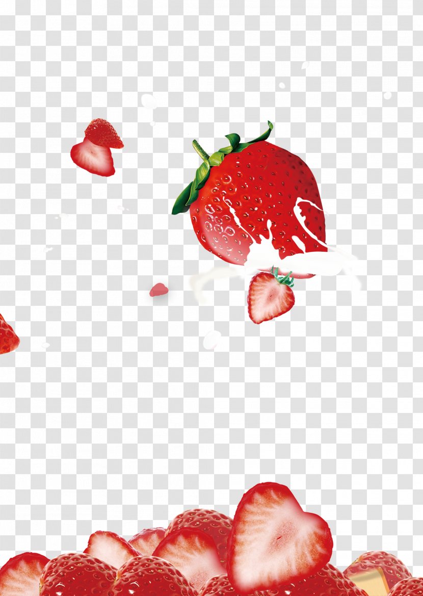 Ice Cream Tea Milk Pop - Cows - Strawberry,fruit Transparent PNG