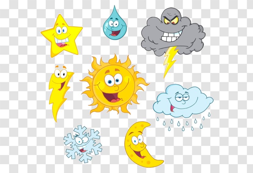 Weather Cartoon Royalty-free Clip Art - Emoticon - Expression Material Transparent PNG