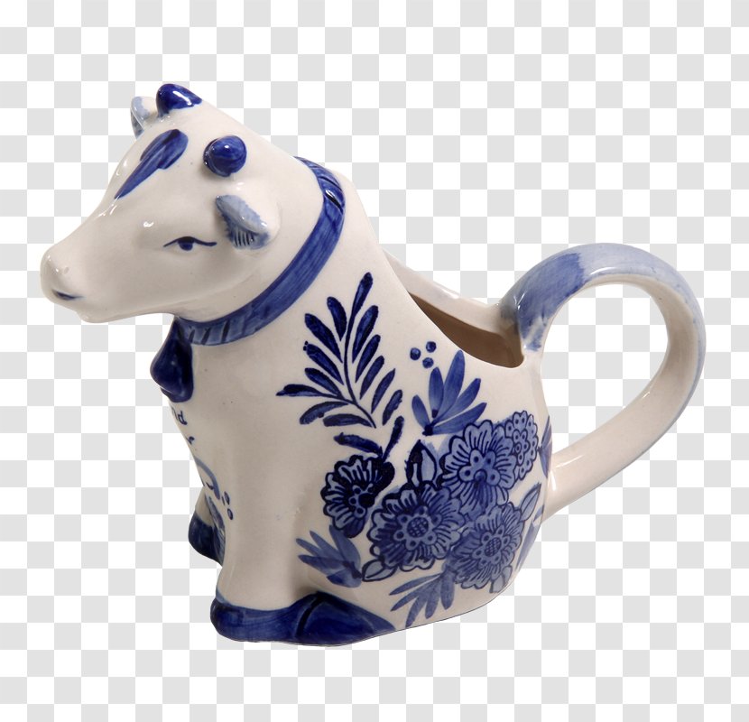Delftware Mug Ceramic Creamer - Cow's Milk Transparent PNG