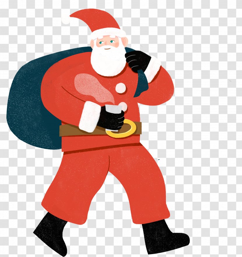 Santa Claus Cartoon - Costume - Menu Transparent PNG