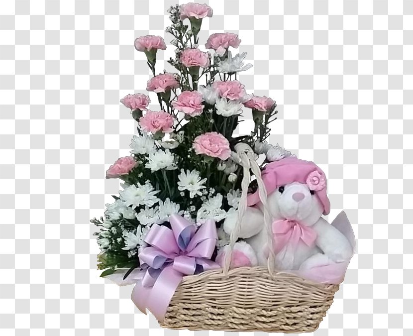 Floral Design Food Gift Baskets Cut Flowers Flower Bouquet - Pink Transparent PNG