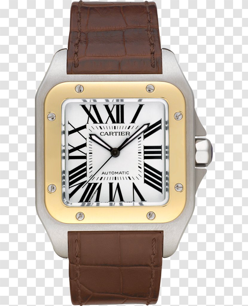 Cartier Santos 100 Automatic Watch - Jewellery Transparent PNG