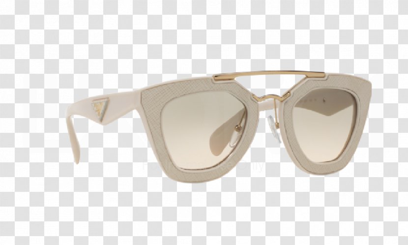 Sunglasses Prada PR 51SS Goggles Plastic - Beige Transparent PNG