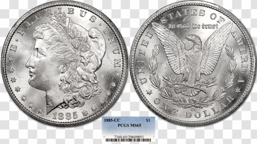 Dime Morgan Dollar Coin Silver - Gold Transparent PNG