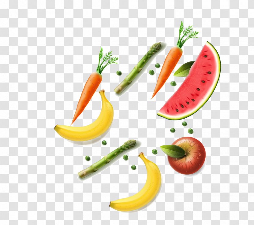 Fruit Combo Free Vegetable - Vegetarian Food - Watermelon Transparent PNG