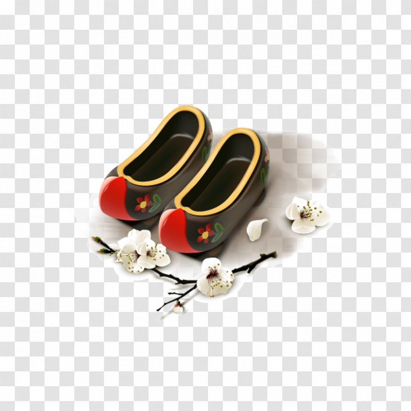 Shoe Clog Flip-flops - Sneakers - Korea Embroidered Shoes Transparent PNG