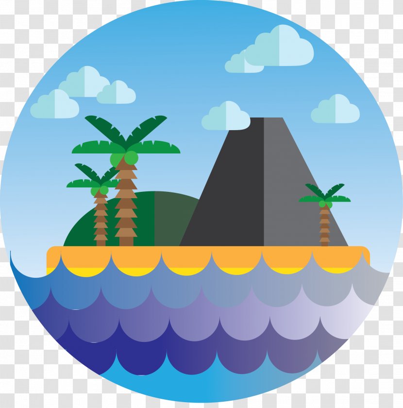 Hawaii Island Cartoon - Art - Free Vector Transparent PNG