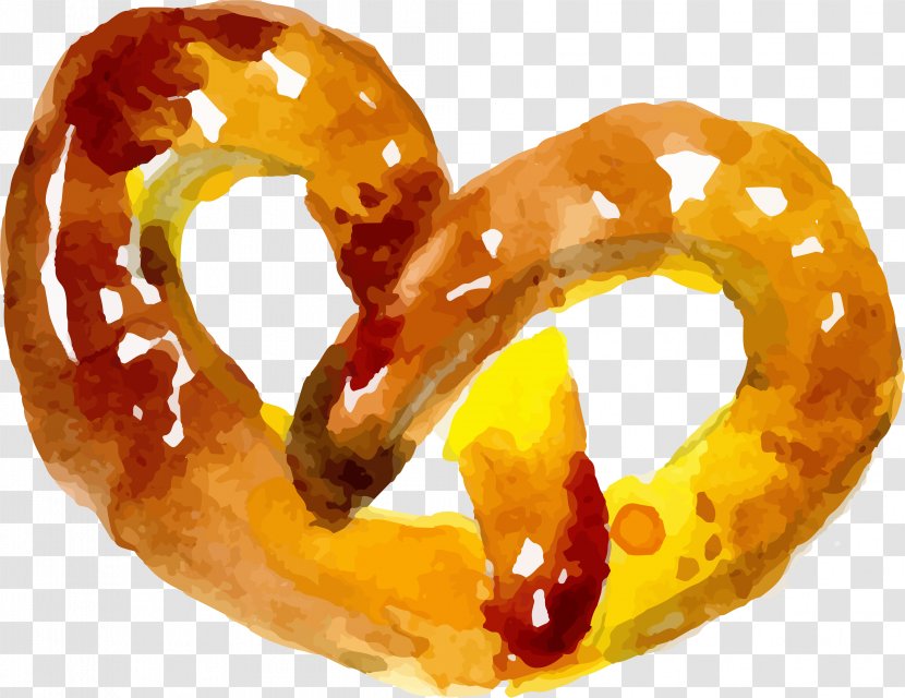 Bread Watercolor Painting Pretzel - Fresh Water Transparent PNG