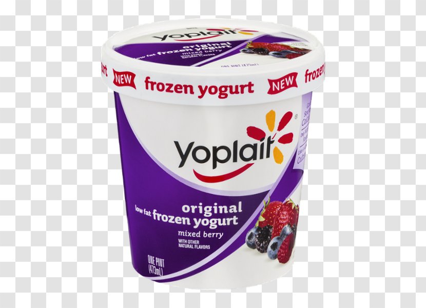 Frozen Yogurt Ice Cream Yoplait Yoghurt Low-fat Diet Transparent PNG