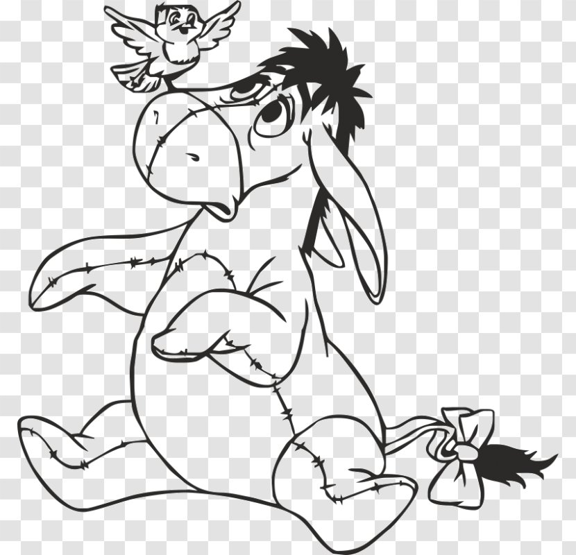 Eeyore Winnie-the-Pooh Colouring Pages Coloring Book Piglet - Watercolor - Winnie The Pooh Transparent PNG