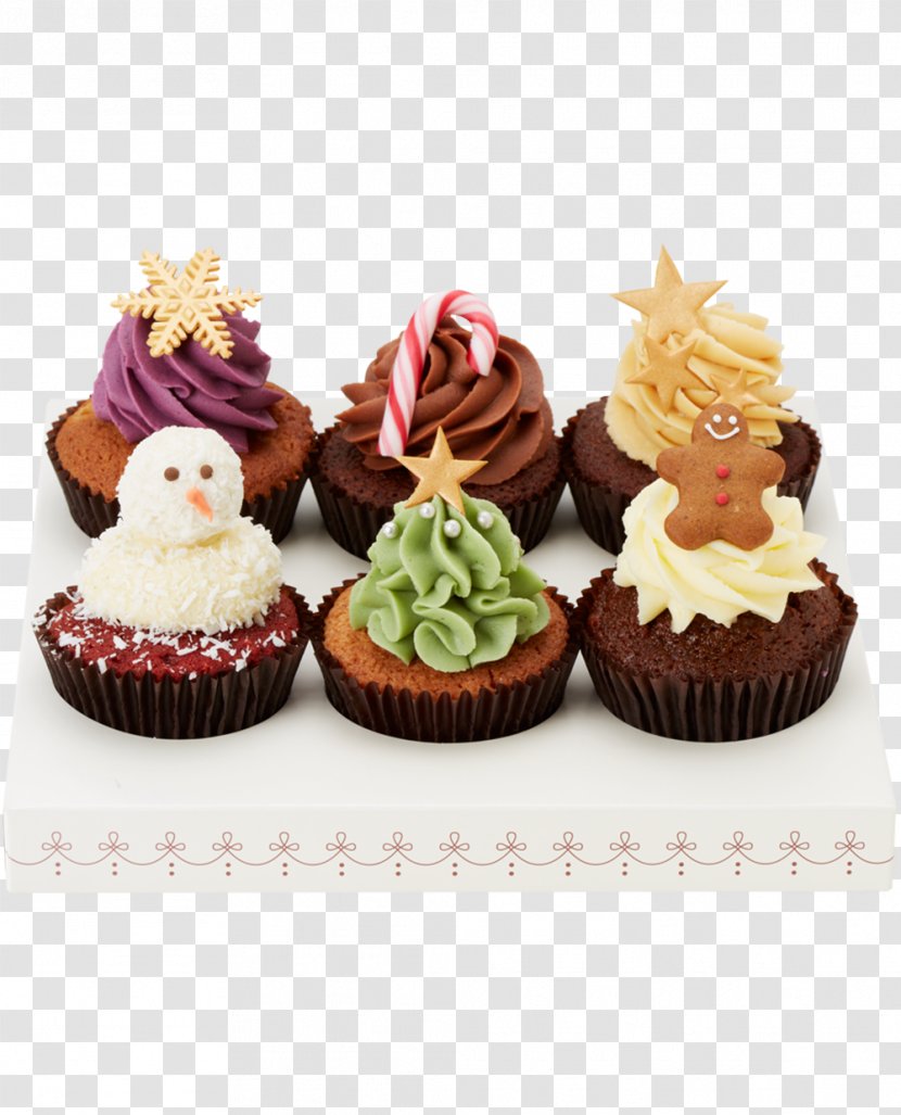Cupcake Muffin Frosting & Icing Christmas Cake Petit Four - Buttercream - Cup Transparent PNG