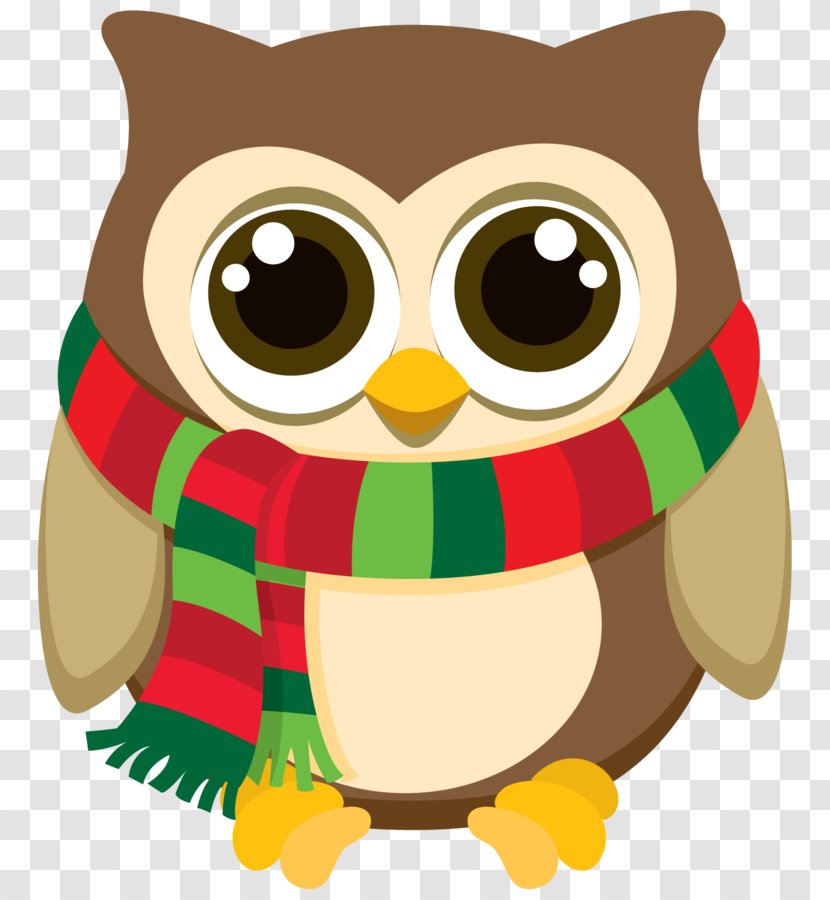 Christmas Owl Santa Claus Clip Art - Kerstkrans Transparent PNG