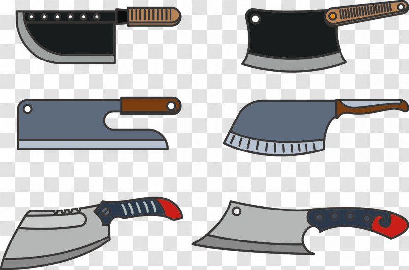 Knife Cleaver Download - Melee Weapon - Vector Variety Of Tools Transparent PNG
