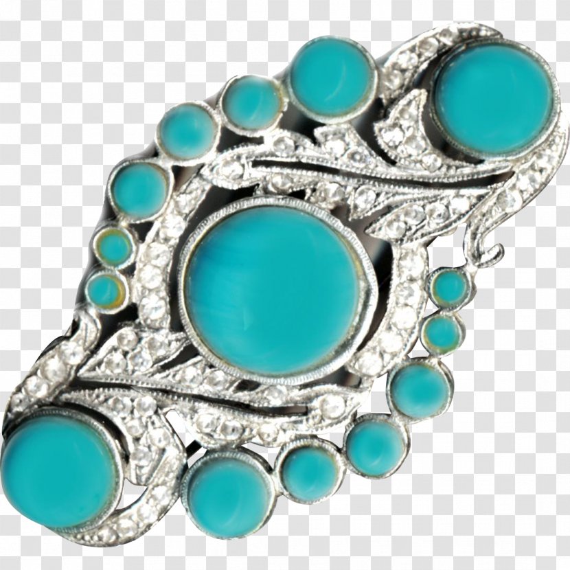 Jewellery Gemstone Turquoise Silver Clothing Accessories - Fashion Accessory - Brooch Transparent PNG