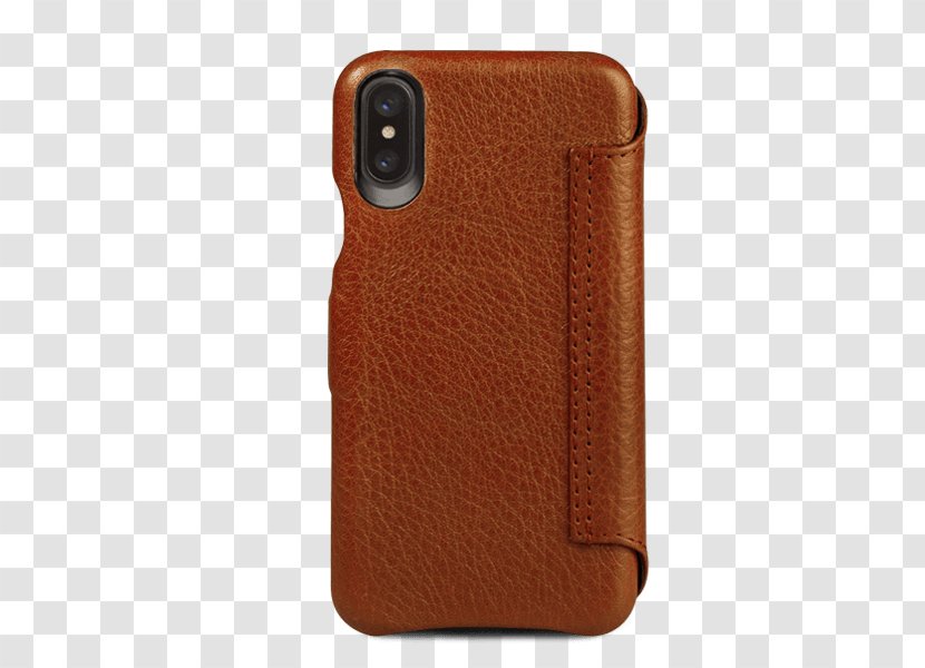IPhone X Leather Case Hardcover Clamshell Design - Brown - Cover Transparent PNG