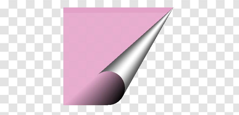 Pink M Angle - Paper Curl Transparent PNG