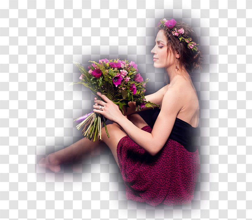 Floral Design Woman Cut Flowers - Rose Family Transparent PNG