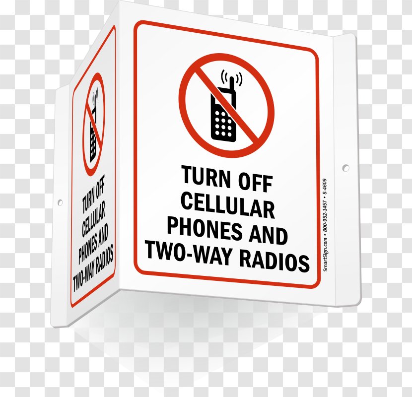Brand Sign Logo 10 X 7 No Phone Zone - Left Turn Transparent PNG