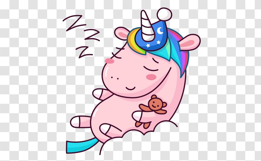 Telegram Sticker VKontakte Unicorn Information - Frame - Watercolor Transparent PNG