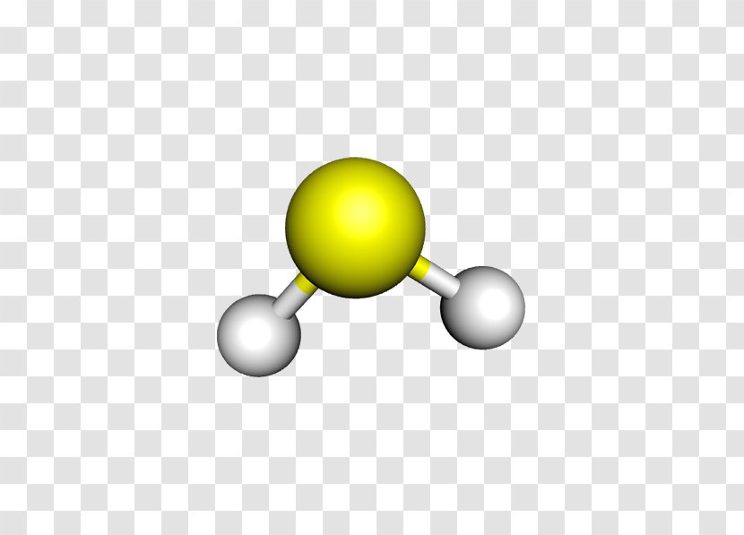 Hydrogen Sulfide Gas Molecule - Ballandstick Model - Sulfur Transparent PNG