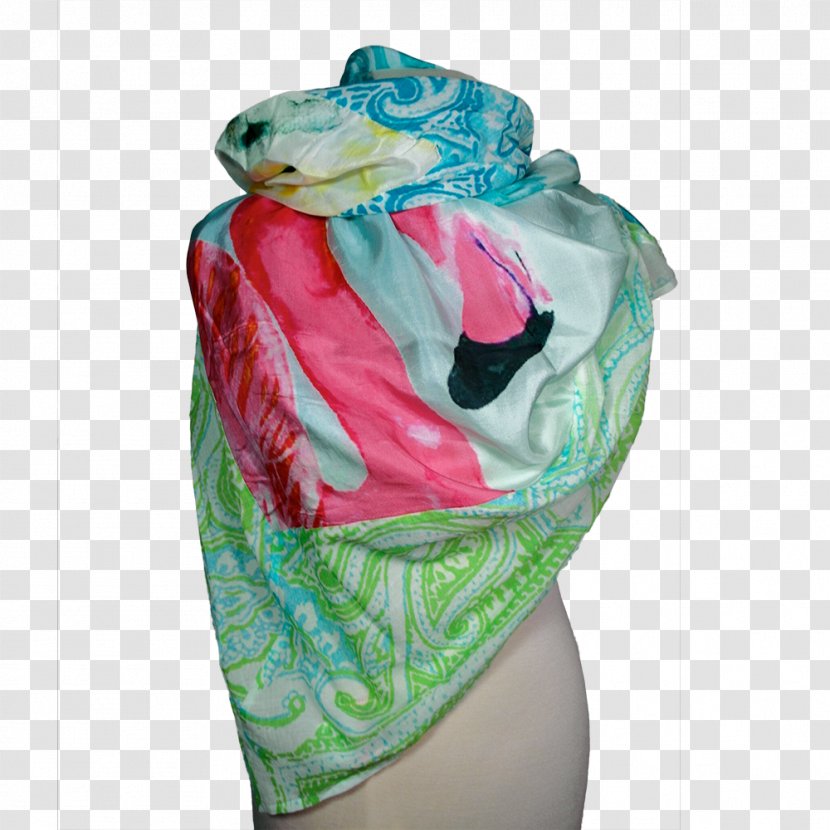 Scarf Silk Stole Turquoise Transparent PNG