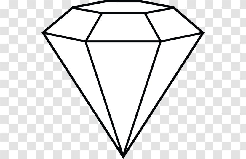 Diamond Drawing Clip Art - Black - Outline Transparent PNG