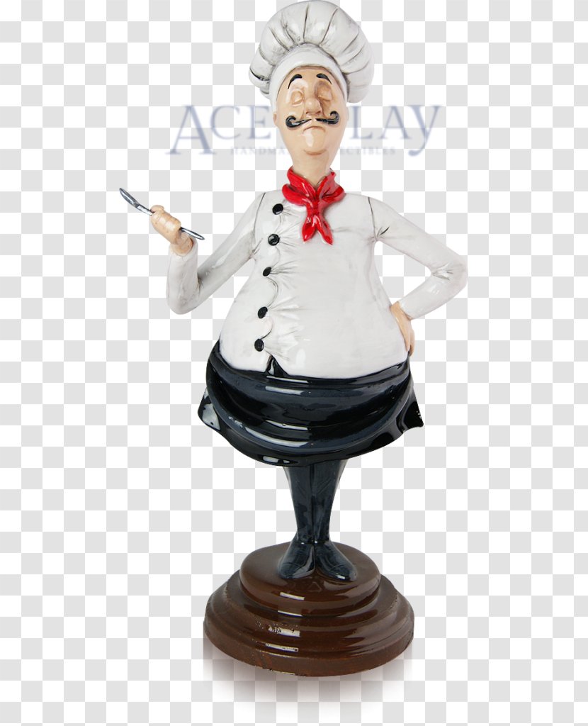 Sculpture Figurine Tableware Cooking - Cook - Hand Painted Chefs Hat Transparent PNG