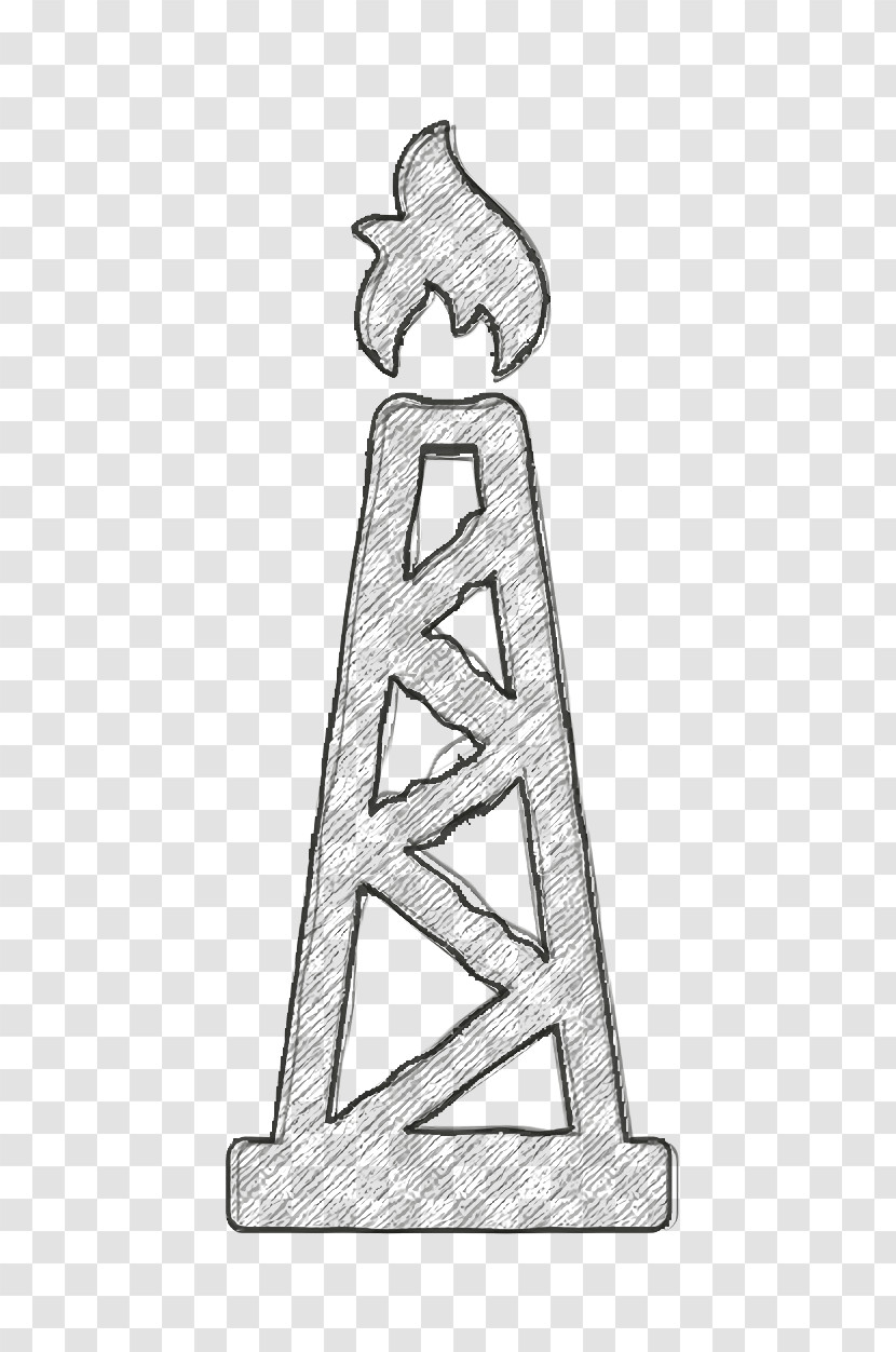 Burning Oil Tower Icon Industry Icon Oil Icon Transparent PNG