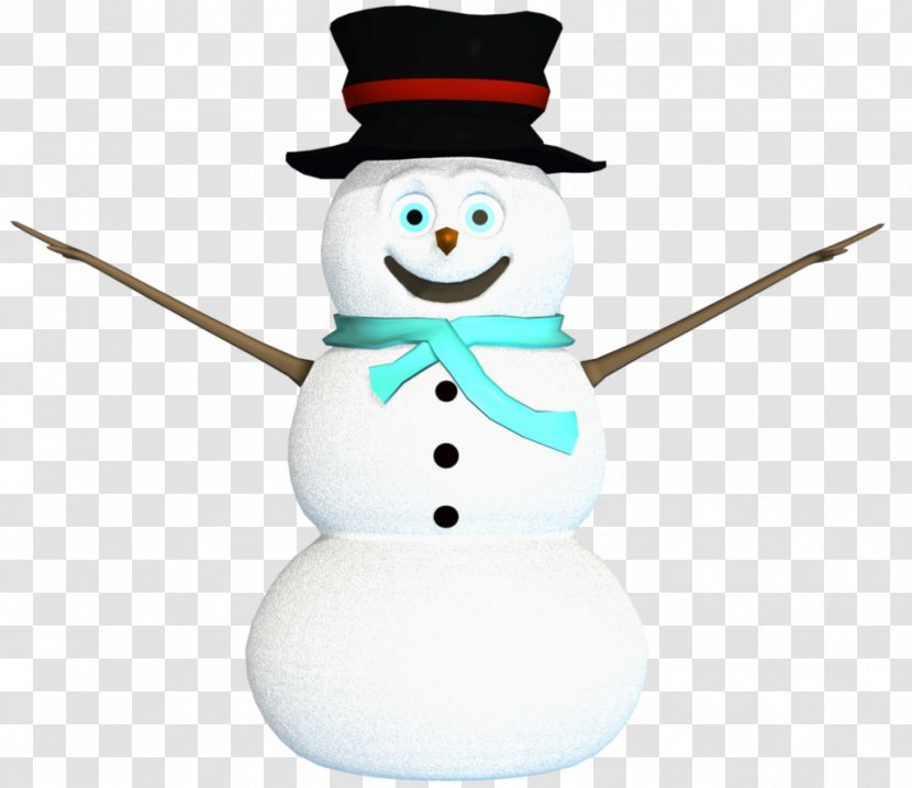 Snowman 3D Computer Graphics Clip Art - Christmas Ornament Transparent PNG