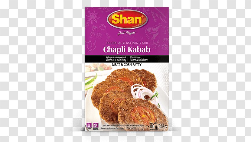 Chapli Kebab Pakistani Cuisine Spice Mix Shan Food Industries - Frozen Non Vegetarian Transparent PNG