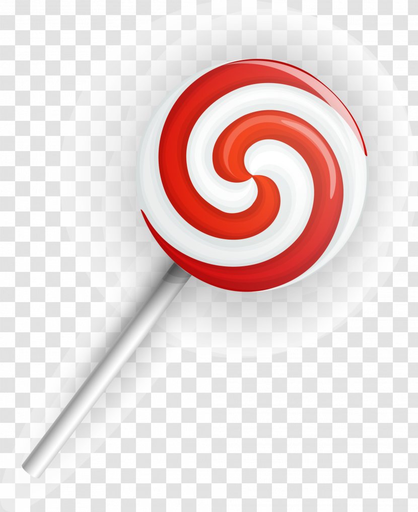 Lollipop Stick Candy Cane - Red - Twisted Transparent PNG