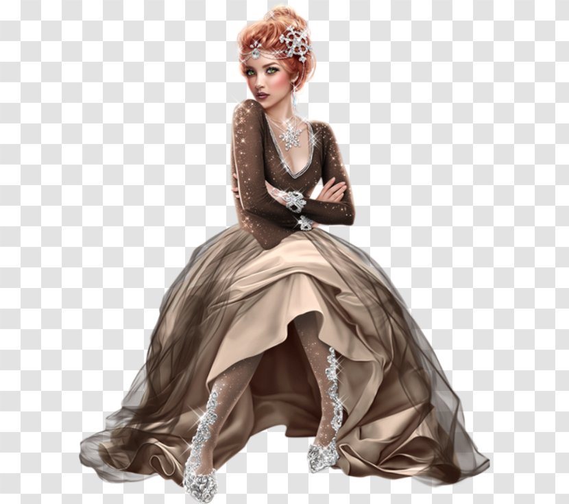 Woman Winter Dress Party Christmas Transparent PNG