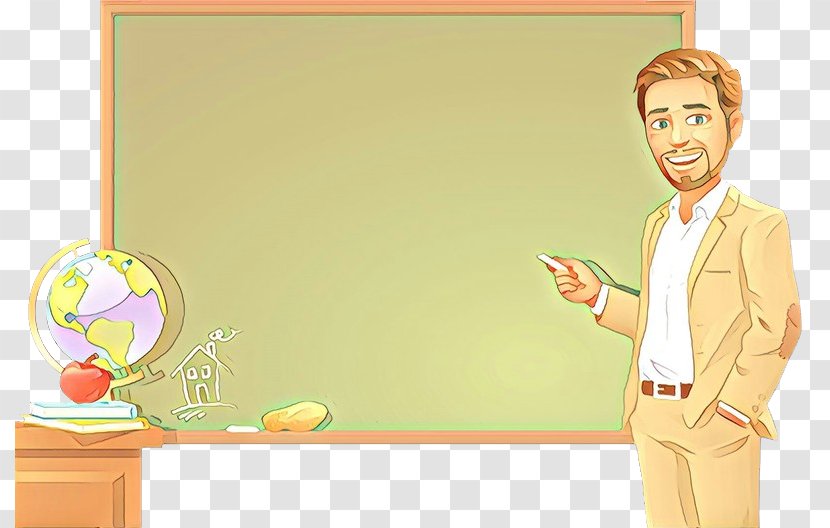 Cartoon Teacher Room Blackboard Transparent PNG