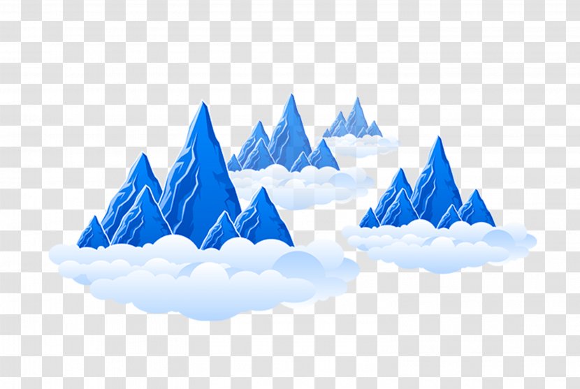 Euclidean Vector Mountain Adobe Illustrator - Cloud - Iceberg Transparent PNG