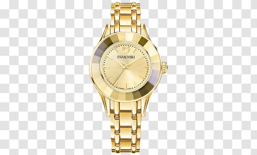 Watch Swarovski AG Bezel Crystal - Strap - Gold Luxury Watches Transparent PNG