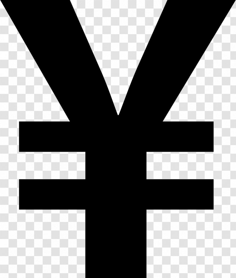 Yen Sign Japanese Currency Symbol - Monochrome Transparent PNG
