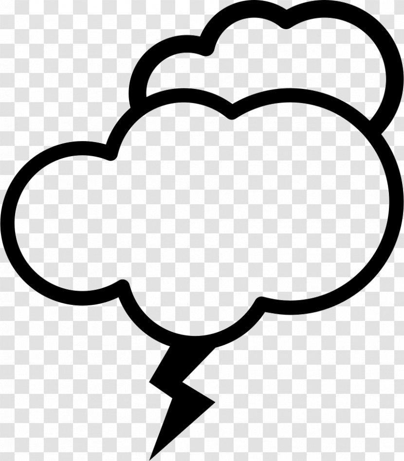 Cloud Download Clip Art - Black And White Transparent PNG