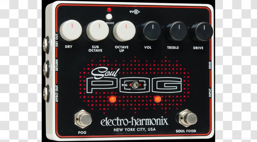 Effects Processors & Pedals Electro-Harmonix Soul POG Distortion Nano - Cartoon - Guitar Transparent PNG
