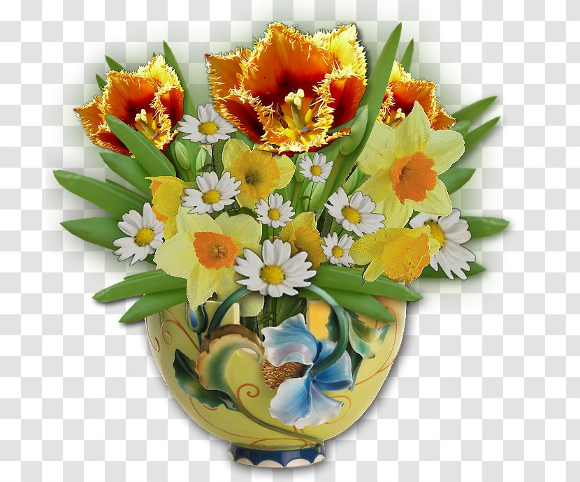 Floral Design Cut Flowers Flower Bouquet Vase - Flowerpot Transparent PNG