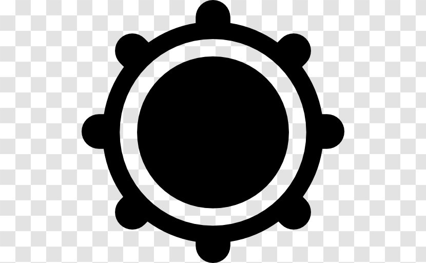 Tambourine - Black And White - Symbol Transparent PNG