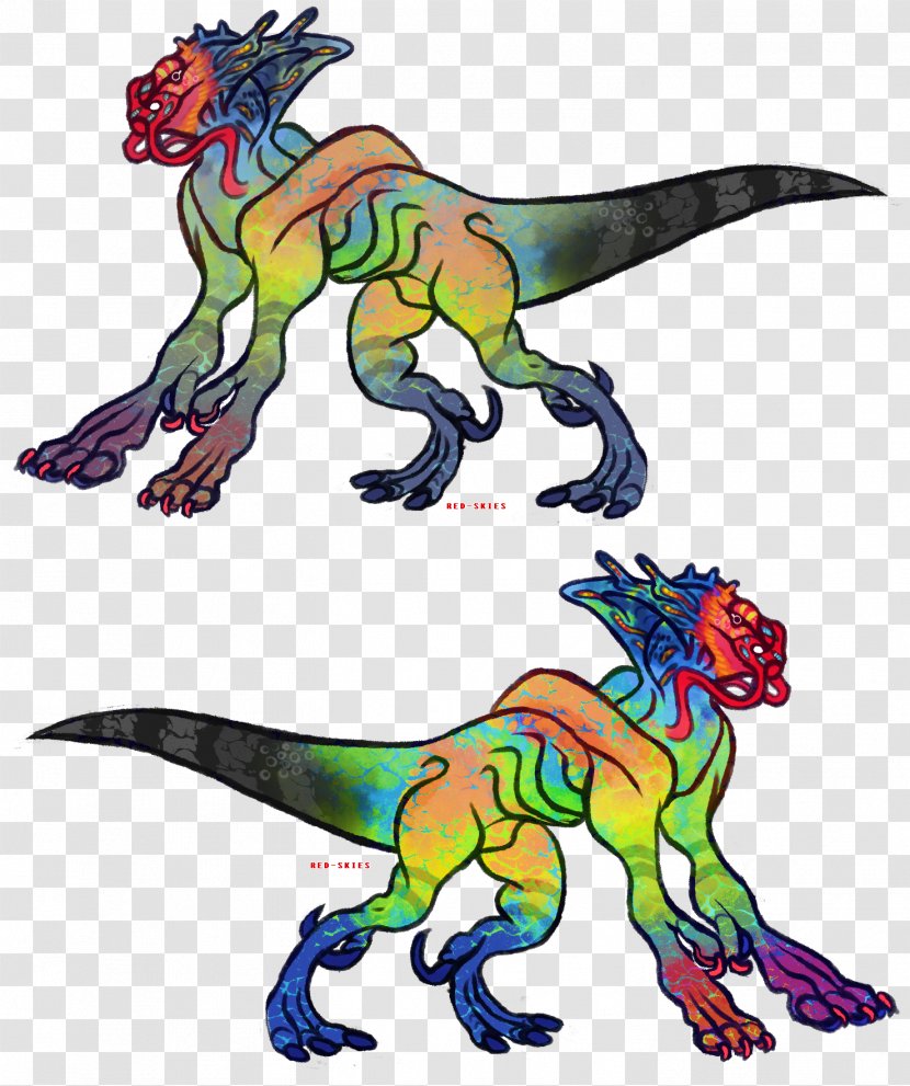 Velociraptor Tyrannosaurus Animal Clip Art - Fictional Character - Holk Transparent PNG