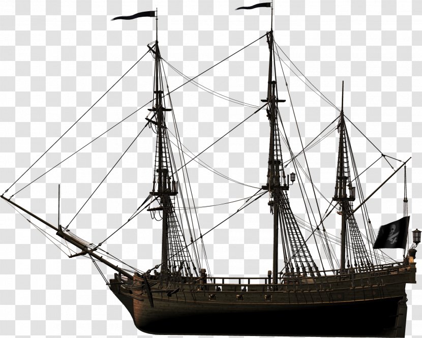 Brigantine Ship Of The Line Barque Galleon Clipper - Firstrate - Sinking Transparent PNG