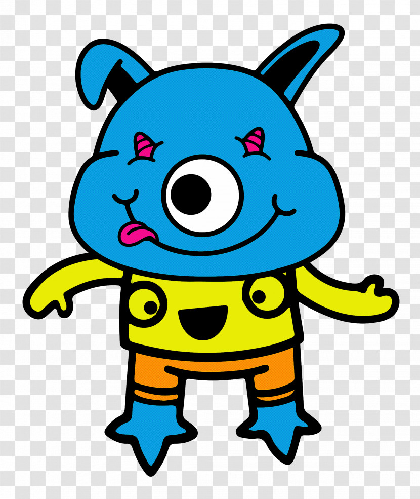 Cartoon Character Yellow Line Meter Transparent PNG