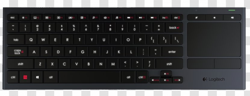 Computer Keyboard Numeric Keypads Space Bar Touchpad Laptop - Av Receiver Transparent PNG