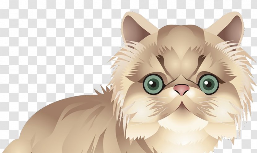 Vector Cat Kitten Clip Art - Cartoon - Half Body Steal Sight Transparent PNG