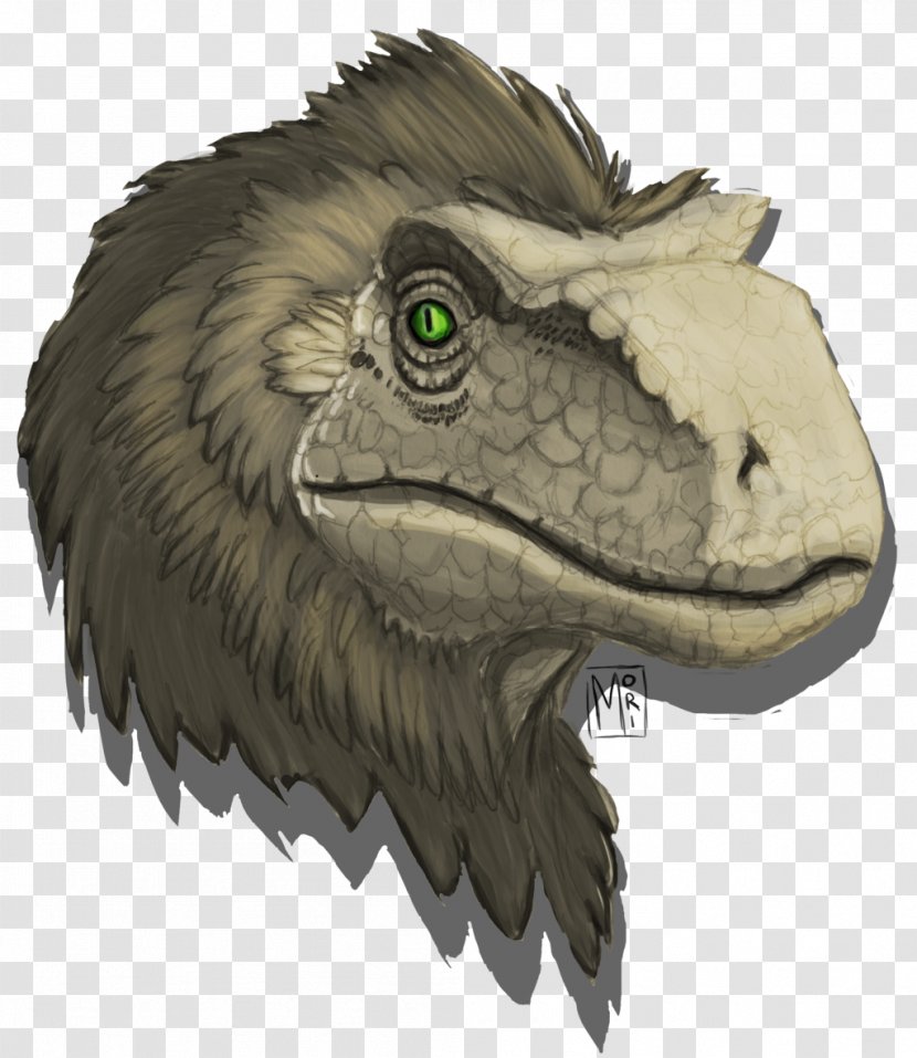 Velociraptor Deinonychus Sculpture Dinosaur Bust - Feather - Primeval Transparent PNG