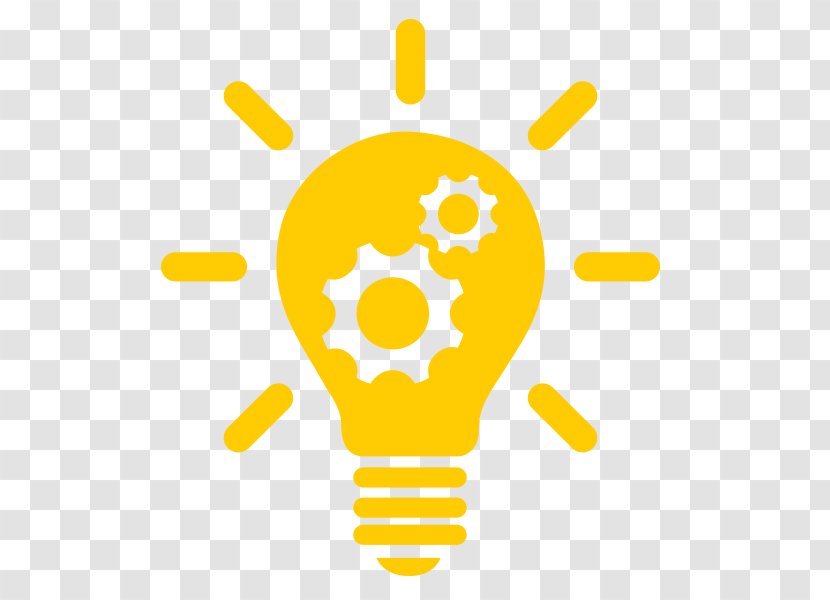 Incandescent Light Bulb Symbol - Yellow - Innovation Transparent PNG