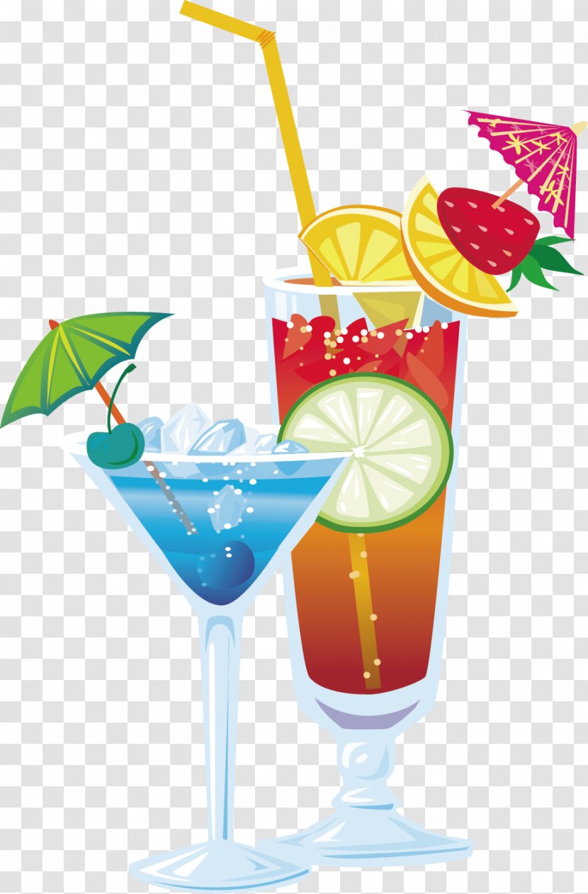 Cocktail Juice Food Illustration - Garnish - Cold Drink,Great Drinks Element Transparent PNG