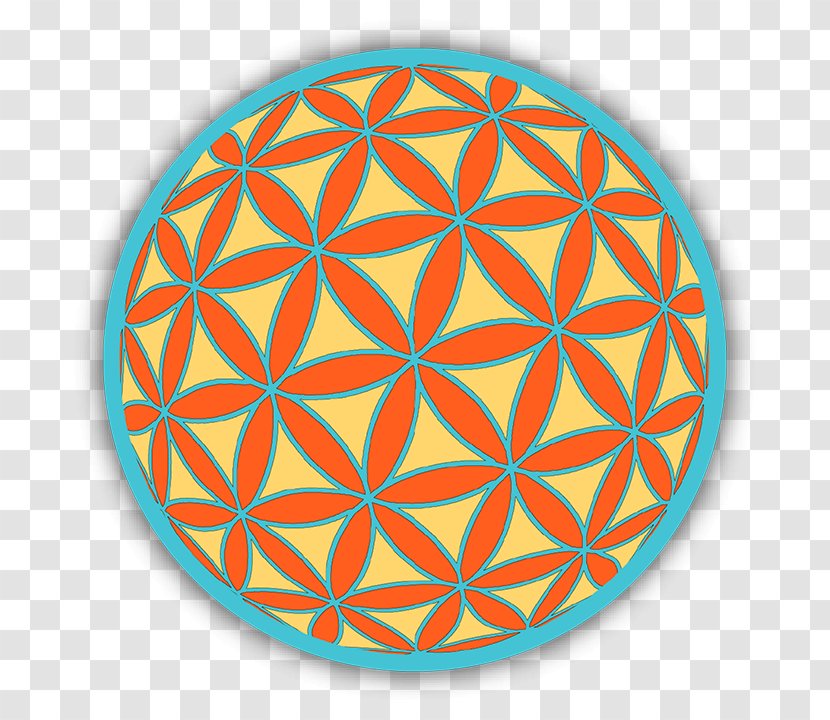 Mandala Sacred Geometry Bumper Sticker Overlapping Circles Grid - Orange Transparent PNG
