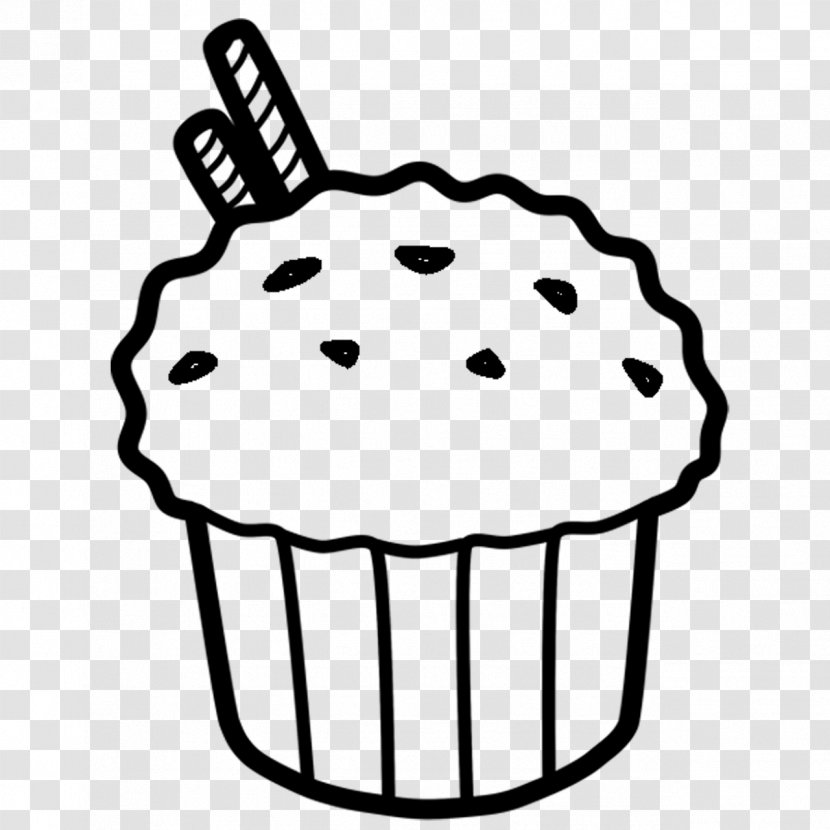 Muffin Cupcake Bakery Black And White Clip Art - Cake Transparent PNG